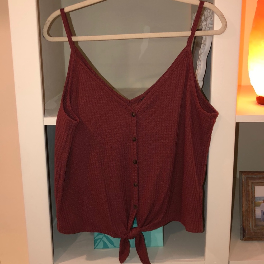 Wild Fable Waffle Knit V-neck Button Down Tank